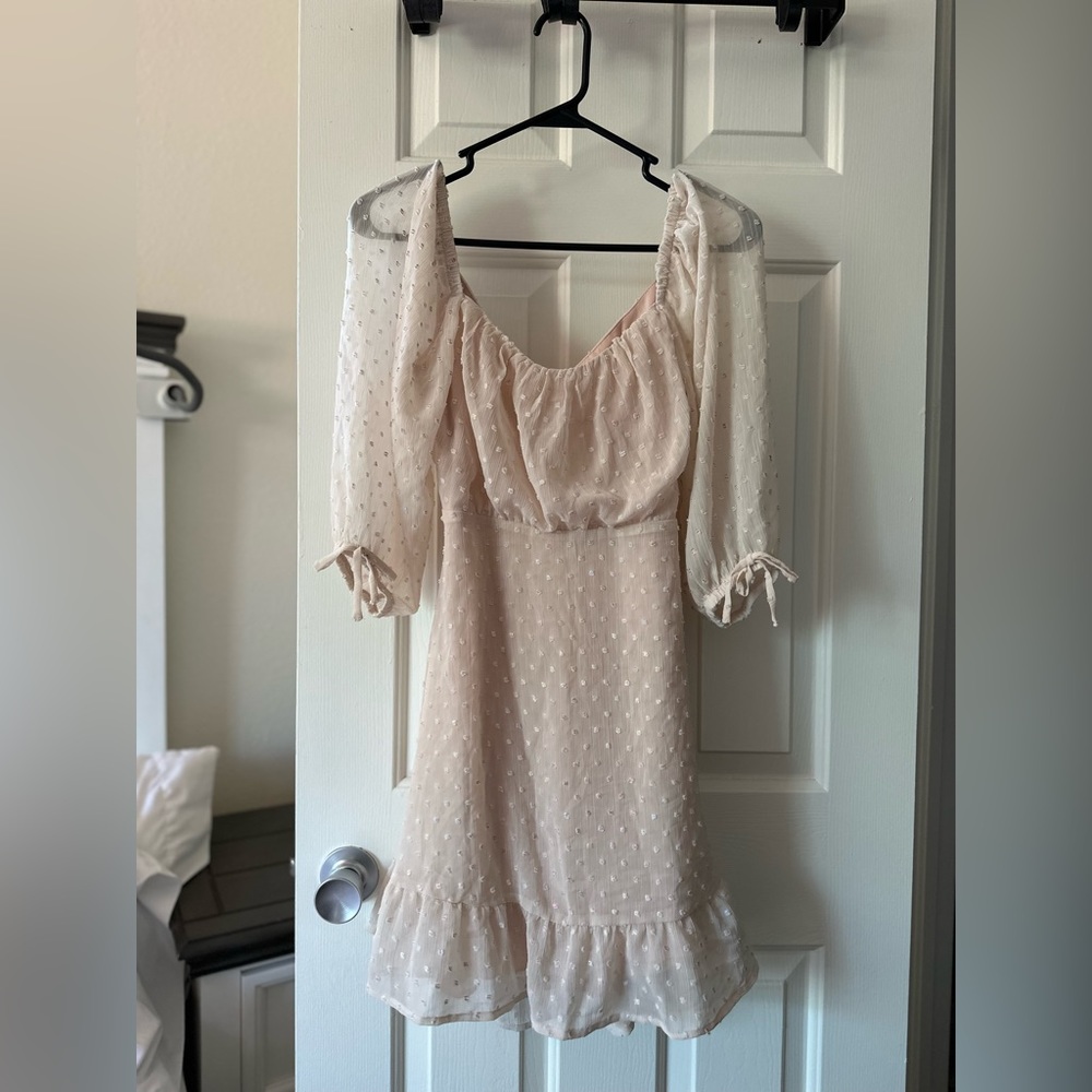 Speechless 3/4 Sleeve Chiffon Dress